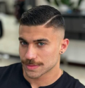 Мужская стрижка Crew Cut with Hard Part